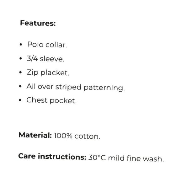 RABE STREET CAFE STRIPE POLO SHIRT.  MARINE. - Picture 9 of 11